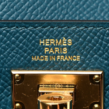 Hermes Epsom Kelly Pocket Compact Wallet Vert Bosphore 7 of 8