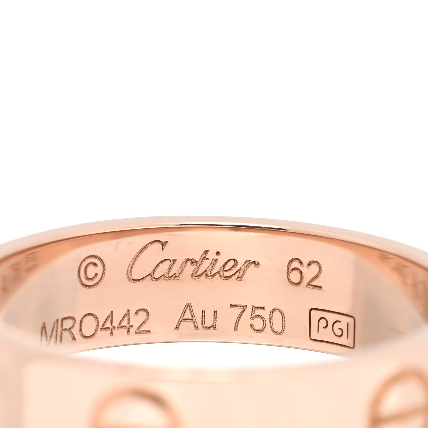 18K Pink Gold 5.5mm LOVE Ring 62 10