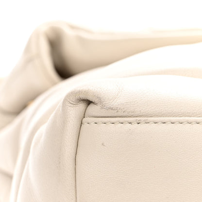 Saint Laurent Lambskin Quilted Medium Loulou Puffer Monogram Chain Satchel Crema Soft 13 of 13