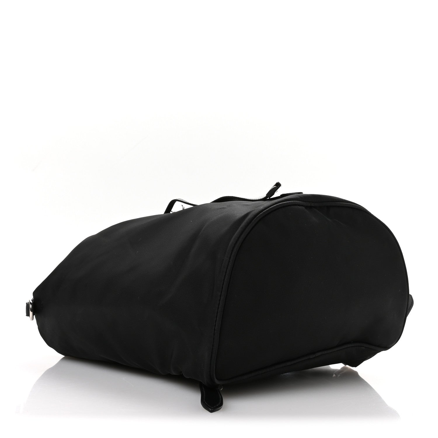 Prada Nylon Vela Saffiano Small Cinch Backpack Black 4 of 11
