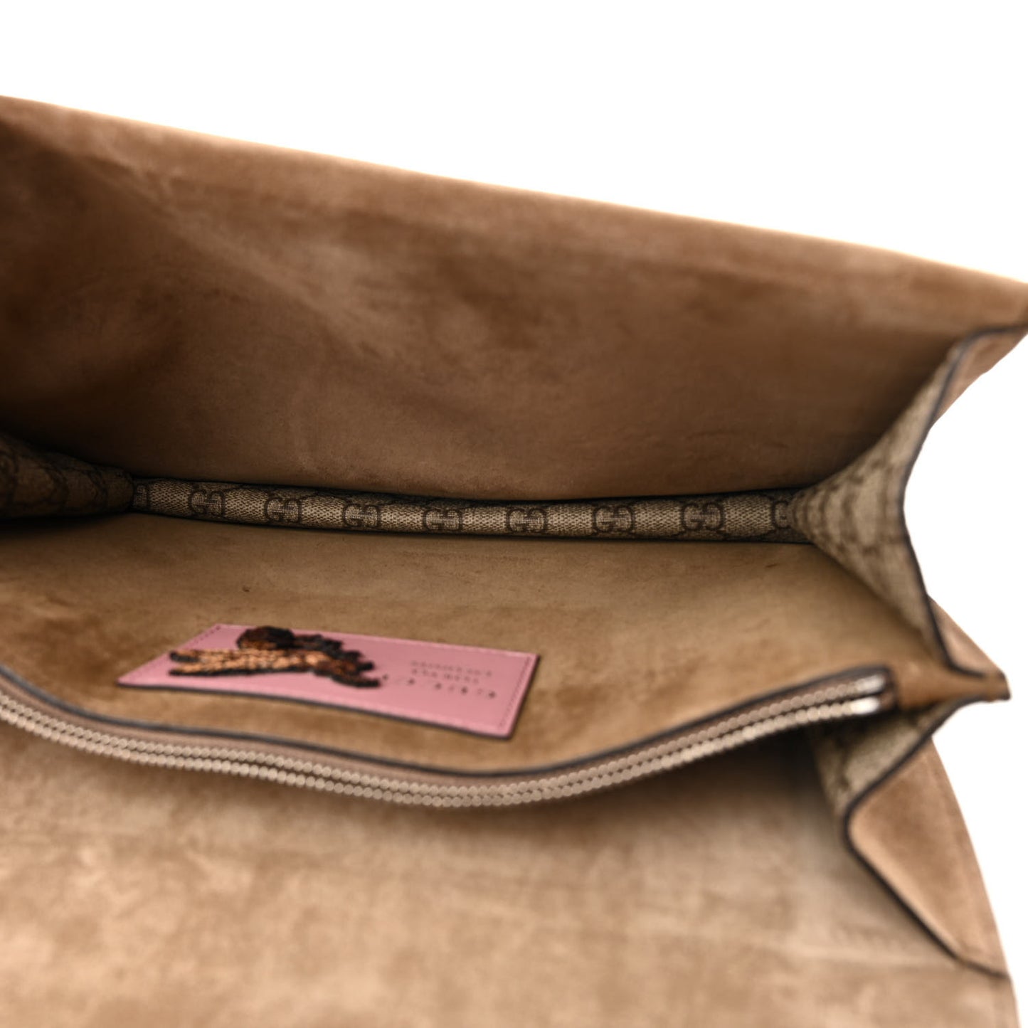 GG Supreme Monogram Embroidered Medium Dionysus Shoulder Bag Beige