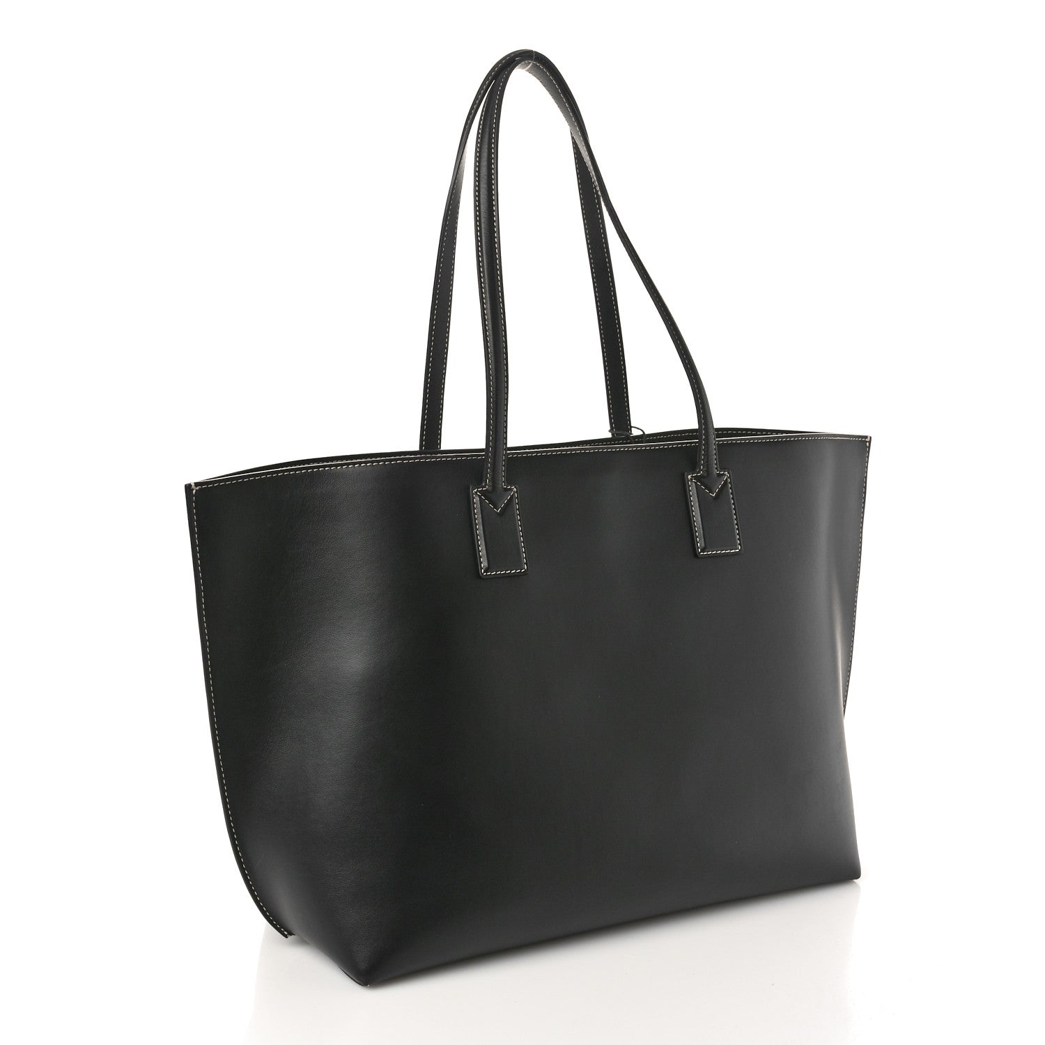 Burberry Calfskin Monogram Motif TB Medium Soft Tote Black 3 of 9