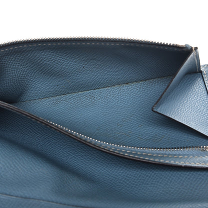 Hermes Epsom Bearn Wallet Blue Jean 11 of 13