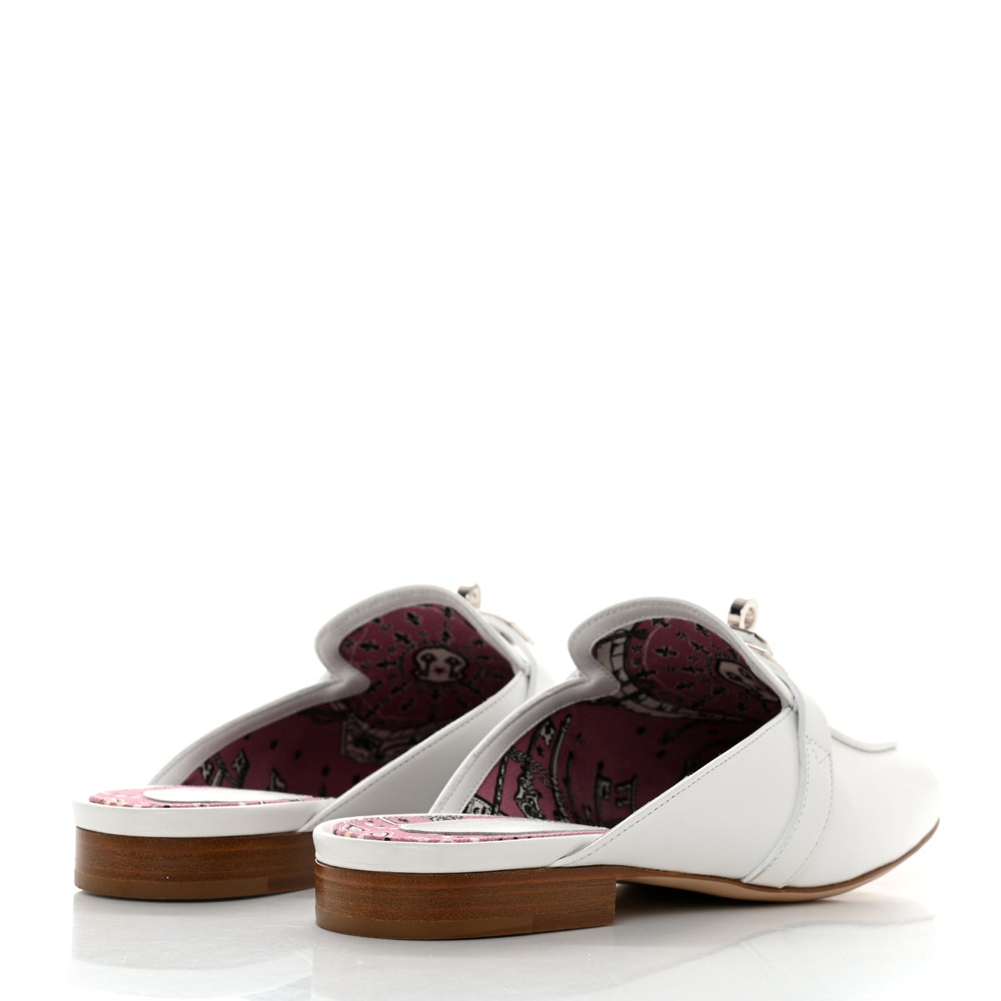 Calfskin Oz Mules 36 White
