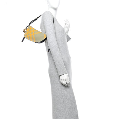 Burberry Calfskin Check Mini Shield Sling Bag Hunter 2 of 10