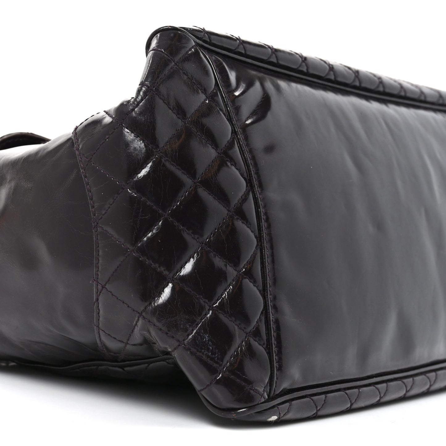 Glazed Calfskin Mademoiselle Lock Kelly Flap Bag Brown