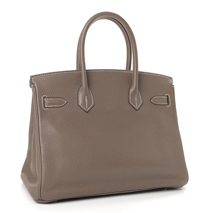 Hermes Taurillon Clemence Birkin 30 Etoupe 2 of 10