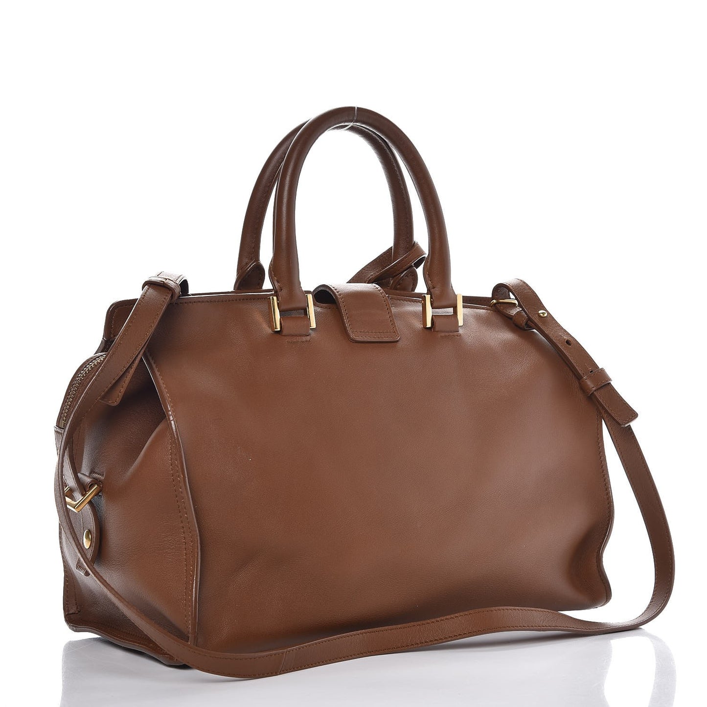 Calfskin Small Classic Y Cabas Cognac