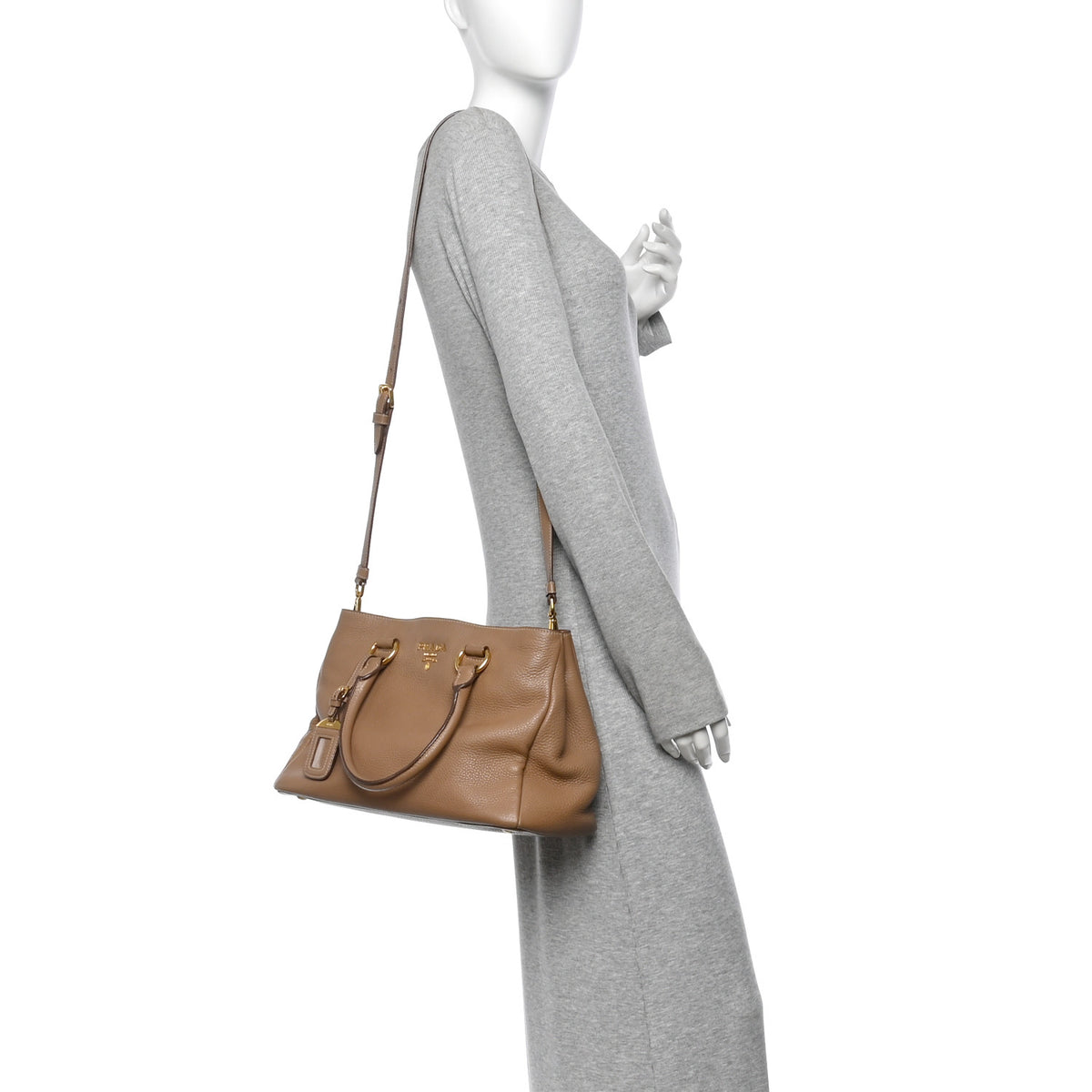 Prada Vitello Daino Shopping Tote Cammeo 2 of 11