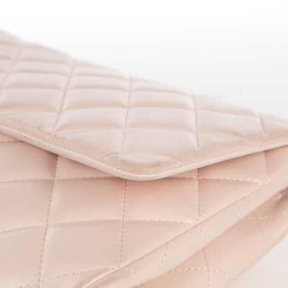 Chanel Lambskin Quilted Clutch With Chain Flap Light Pink 9 of 12