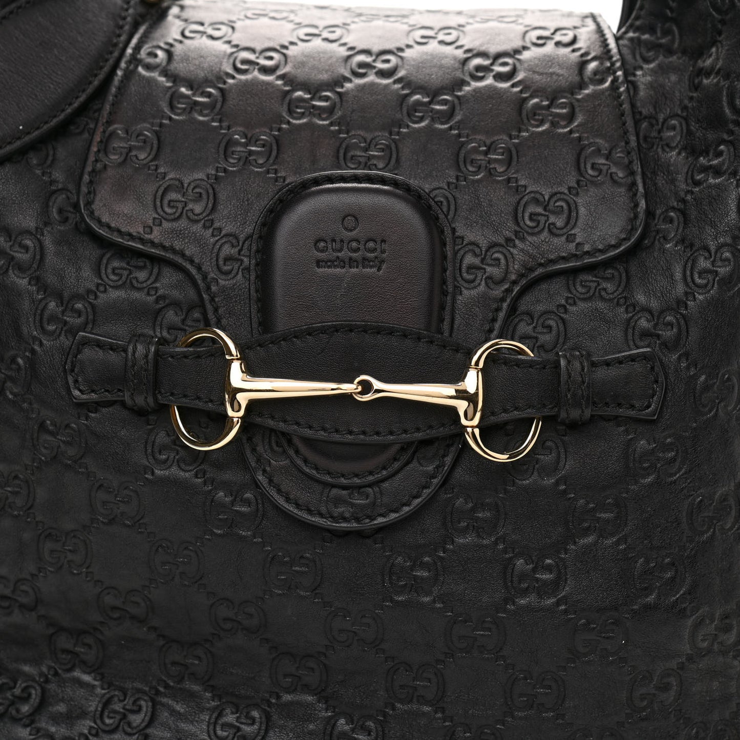 Guccissima Medium Emily Hobo Black