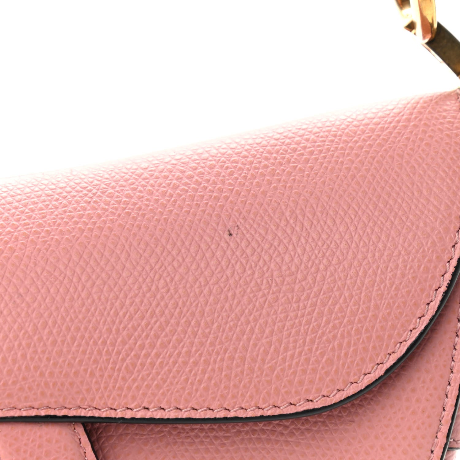 Christian Dior Grained Calfskin Mini Saddle Bag Pink 8 of 11