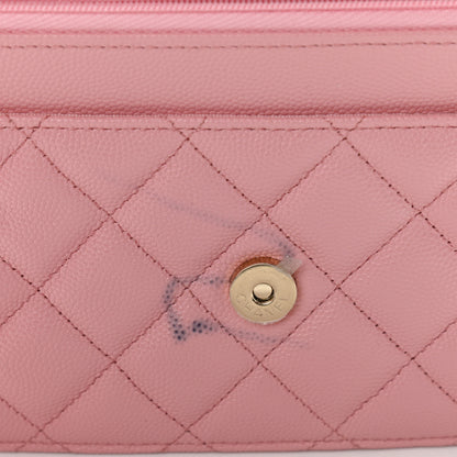 Chanel Caviar Quilted Wallet On Chain WOC Light Pink 9 of 14
