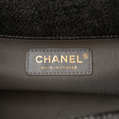 Chanel Cracked Metallic Calfskin Quilted Medium Boy Flap Dark Silver 6 of 12