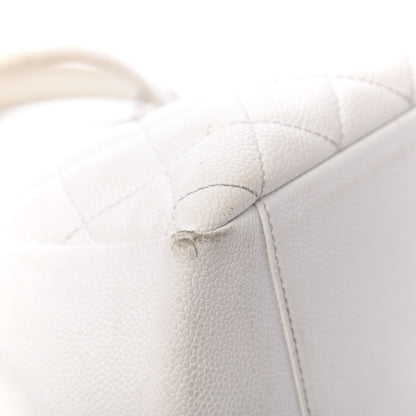 Chanel Caviar Quilted Grand Shopping Tote GST White 14 of 23