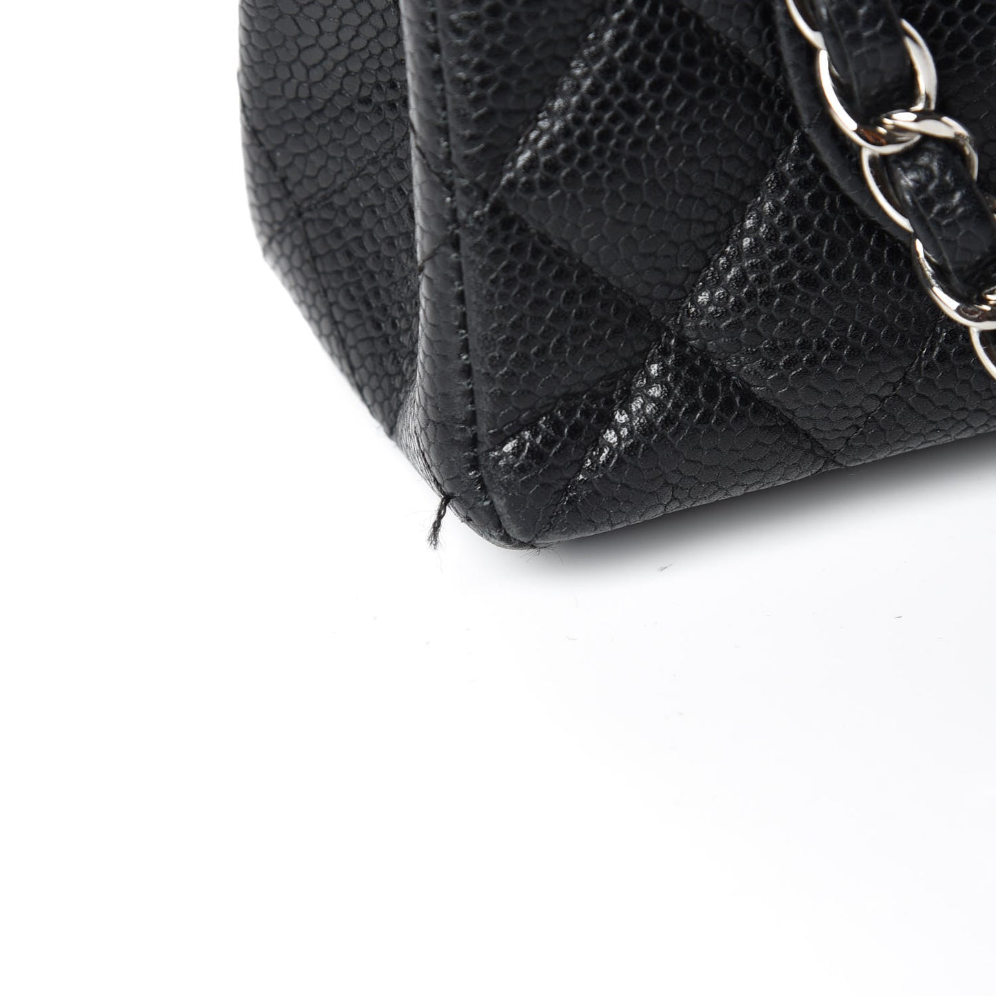 Caviar Quilted Small Double Flap Black