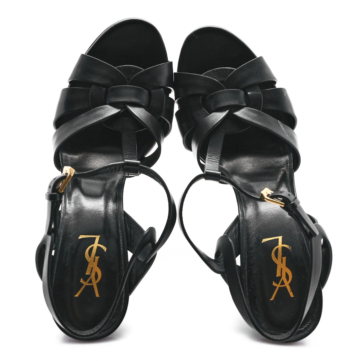 Calfskin Tribute 105 Platform Sandals 41.5 Black