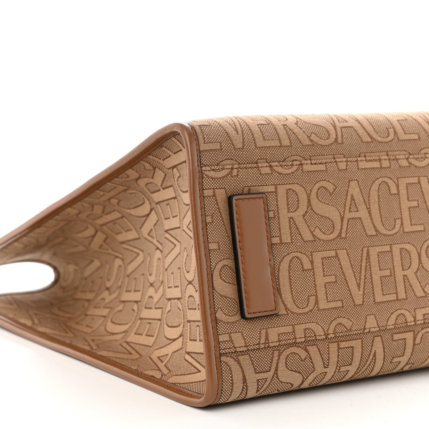 Versace Jacquard Canvas Large Allover Medusa Tote Beige 8 of 9