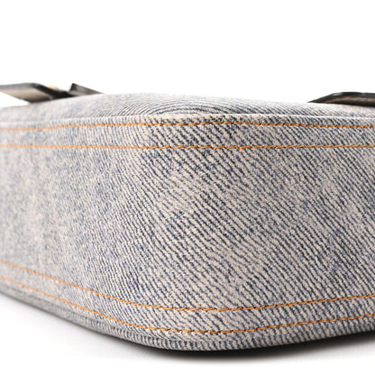Fendi Cuoio Romano Denim Effect Baguette Grey 10 of 10