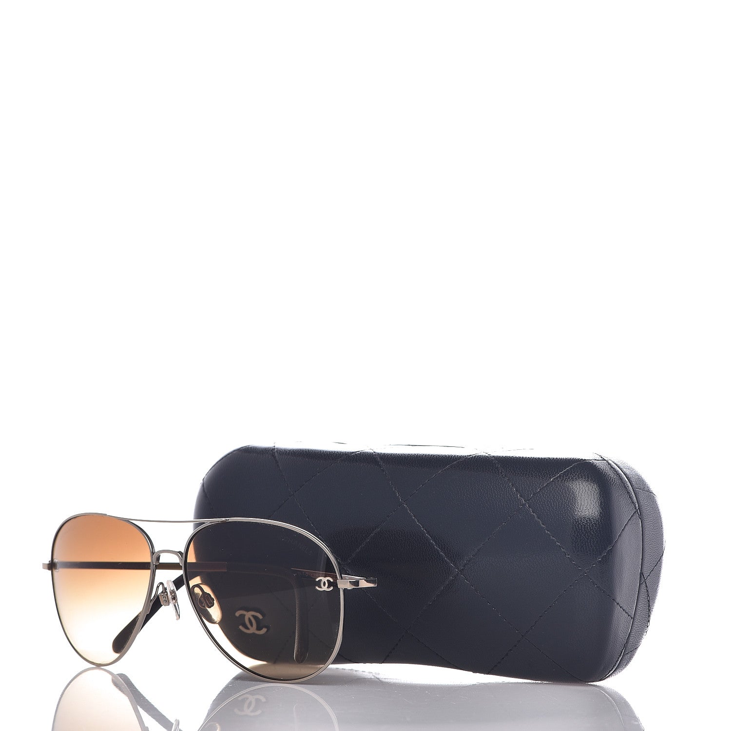 Chanel Aviator CC Sunglasses 4189-T-Q Silver 7 of 7