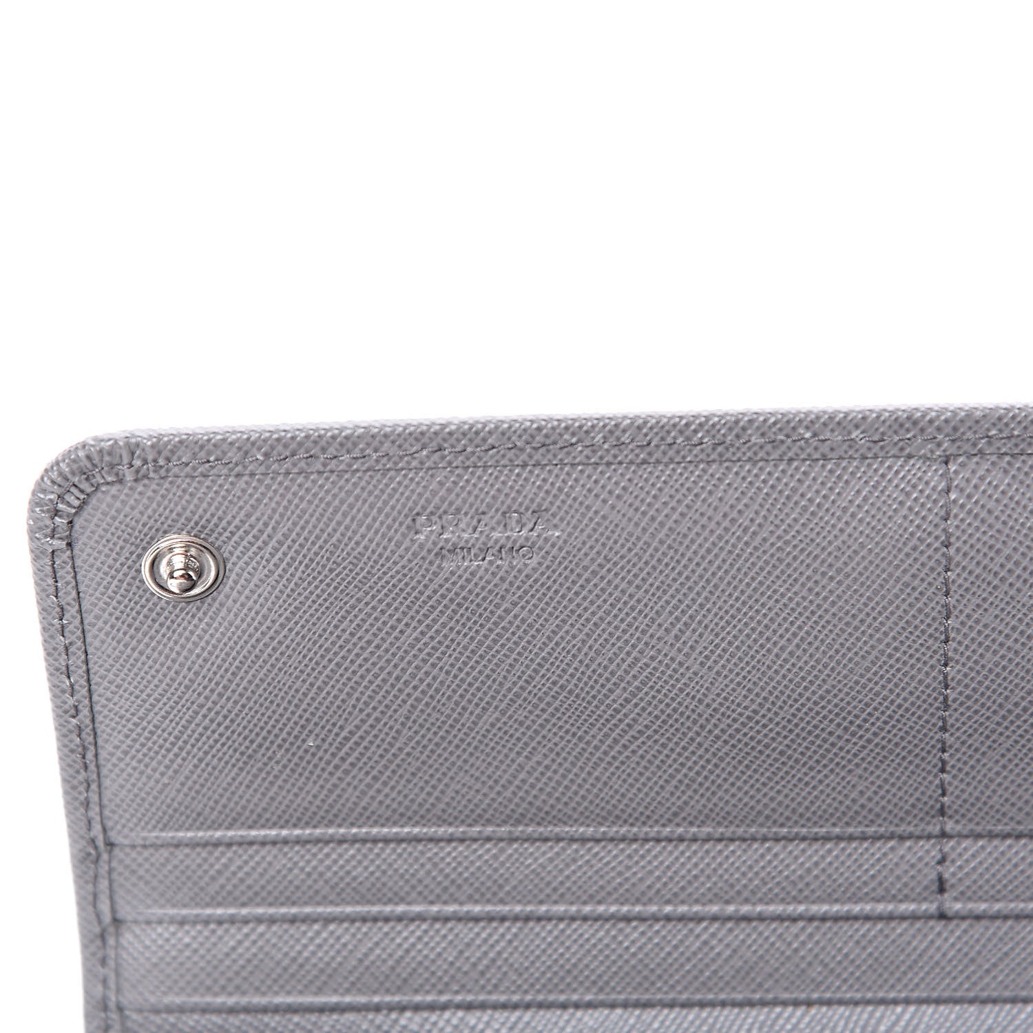 Prada Saffiano Metal Continental Flap Wallet Marmo 7 of 8