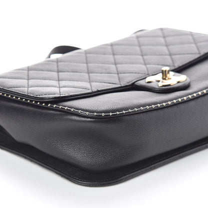 Chanel Caviar Quilted Large Studded Flap Black 9 of 14