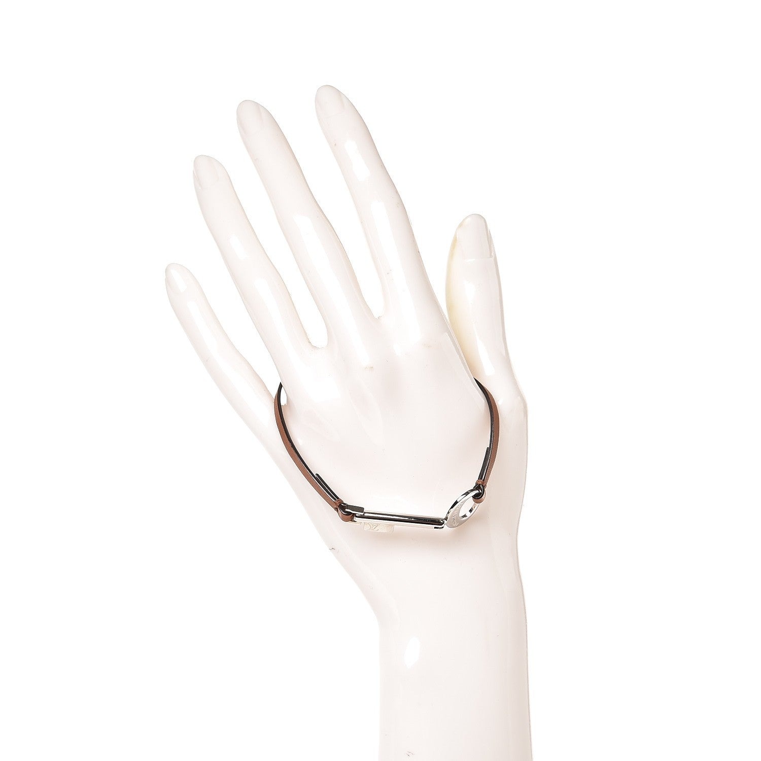 Louis Vuitton Leather Travel Key Bracelet Cognac 2 of 5