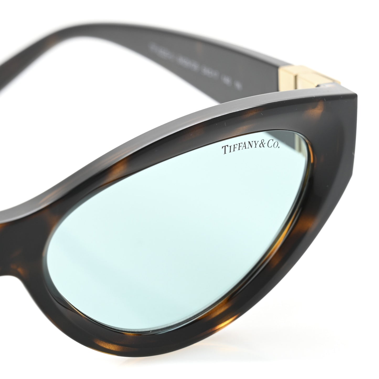Acetate Metal Tiffany T Tortoise Cat Eye Sunglasses TF4225U Brown Blue