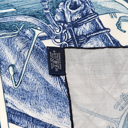 Hermes Wool Silk Route 24 Scarf 140 4 of 9