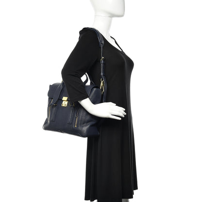 3.1 Phillip Lim 3.1 Textured Calfskin Medium Pashli Satchel Ink 2 of 12