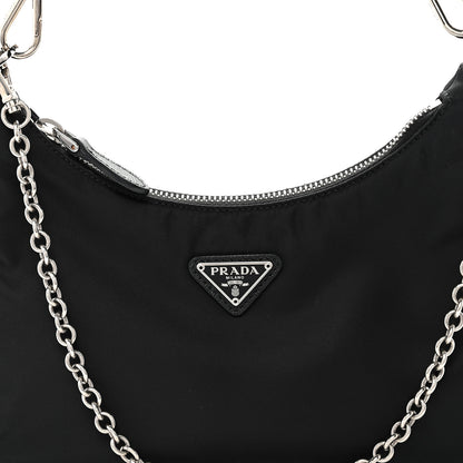 Prada Nylon Re-Edition 2005 Shoulder Bag Black 8 of 10