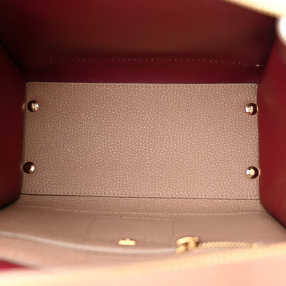 Salvatore Ferragamo Grained Calfskin Double Handle Small Amy Tote Beige 5 of 9