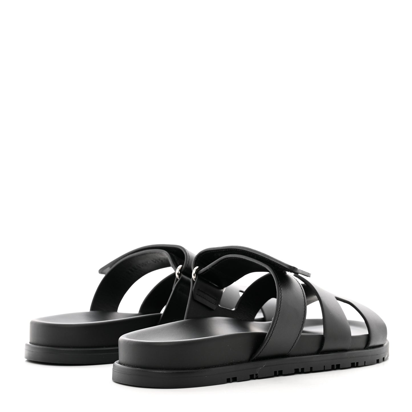 Calfskin Womens Chypre Sandals 39.5 Black