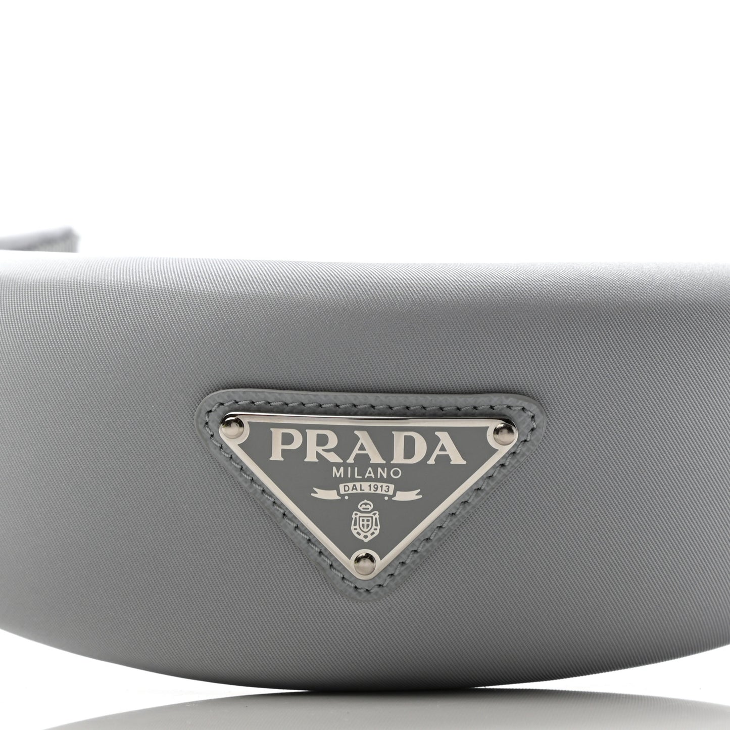 Re-Nylon Triangle Logo Headband Fiordaliso