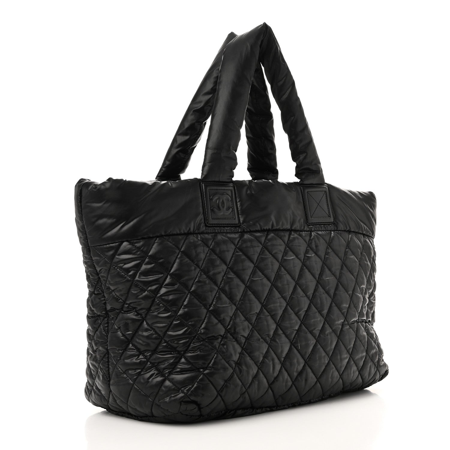 Chanel Nylon Quilted Large Coco Cocoon Tote Black 3 of 10