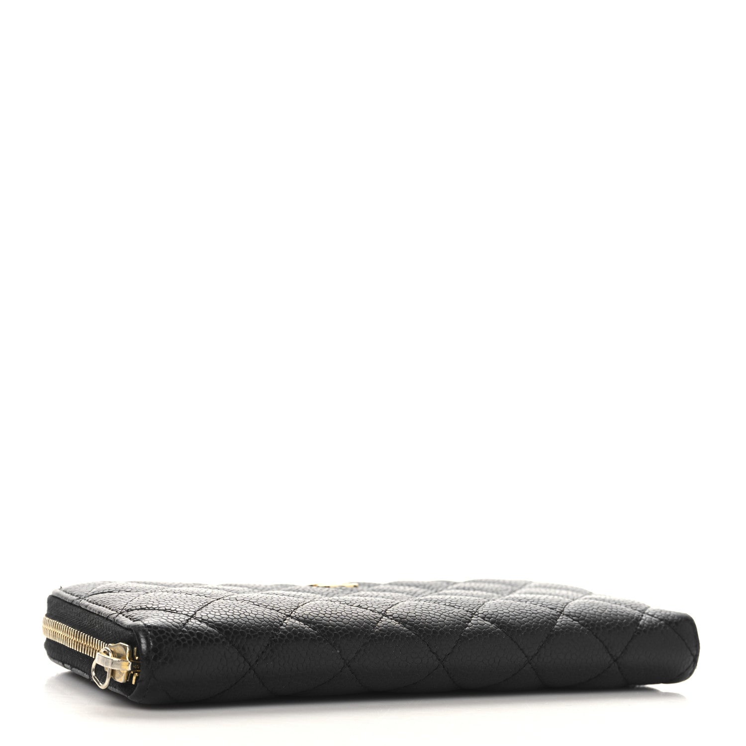 Chanel Caviar Quilted Large Gusset Zip Around Wallet Black 4 of 11