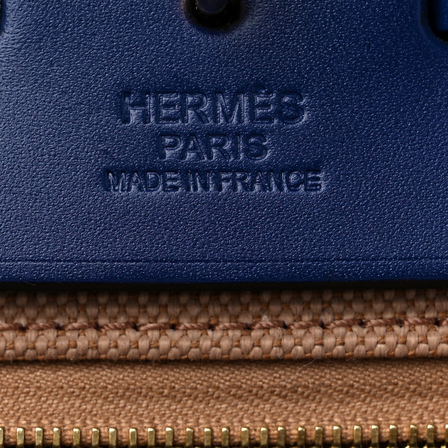 Hermes Military Toile Vache Hunter Herbag Zip Retourne 31 PM Chai Bleu Saphir 7 of 11