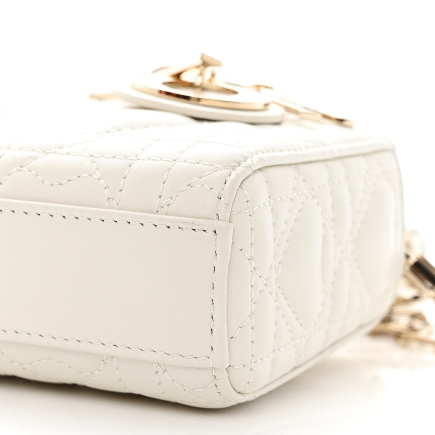 Lambskin Cannage Dioramour Micro Lady D-Joy Latte