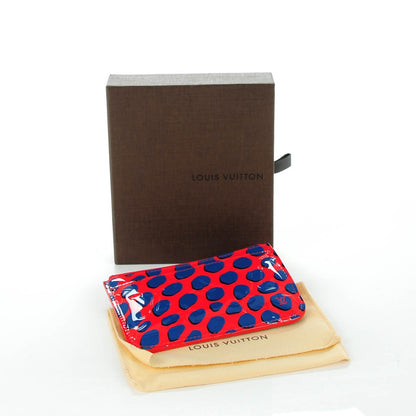Louis Vuitton Vernis Jungle Dots Key Pouch Coquelicot Denim 4 of 7
