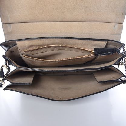 Chloe Calfskin Diamond Embossed Medium Faye Shoulder Bag Black 5 of 16