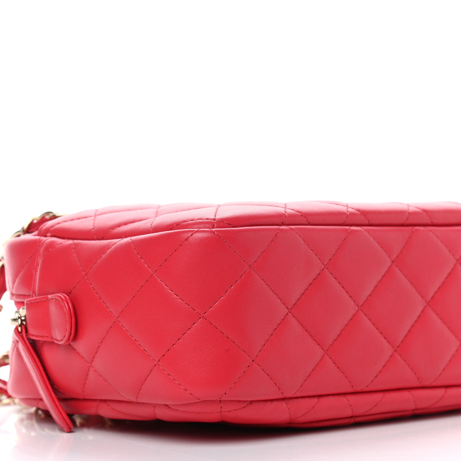 Chanel Lambskin Quilted Camera Case Dark Pink 8 of 10