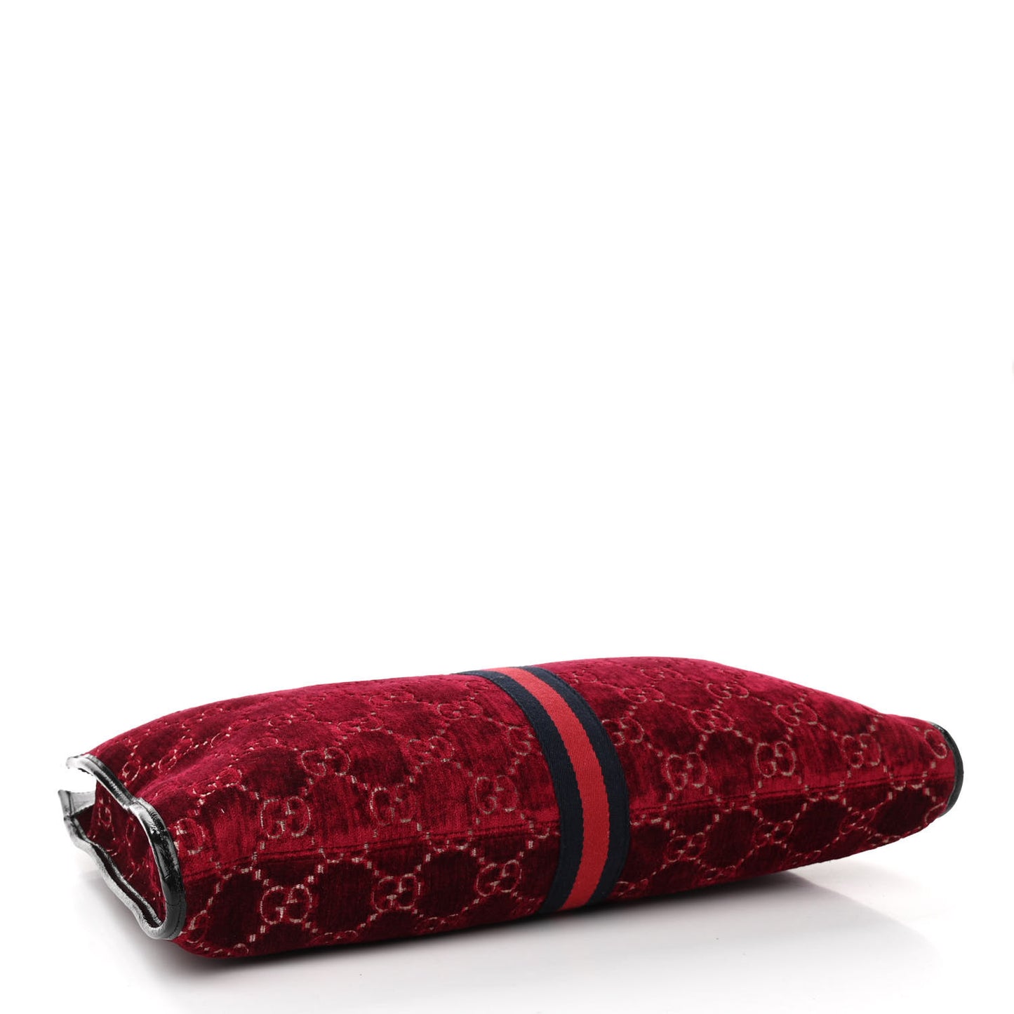 Velvet GG Monogram Large Rajah Chain Tote Red Cipria Black