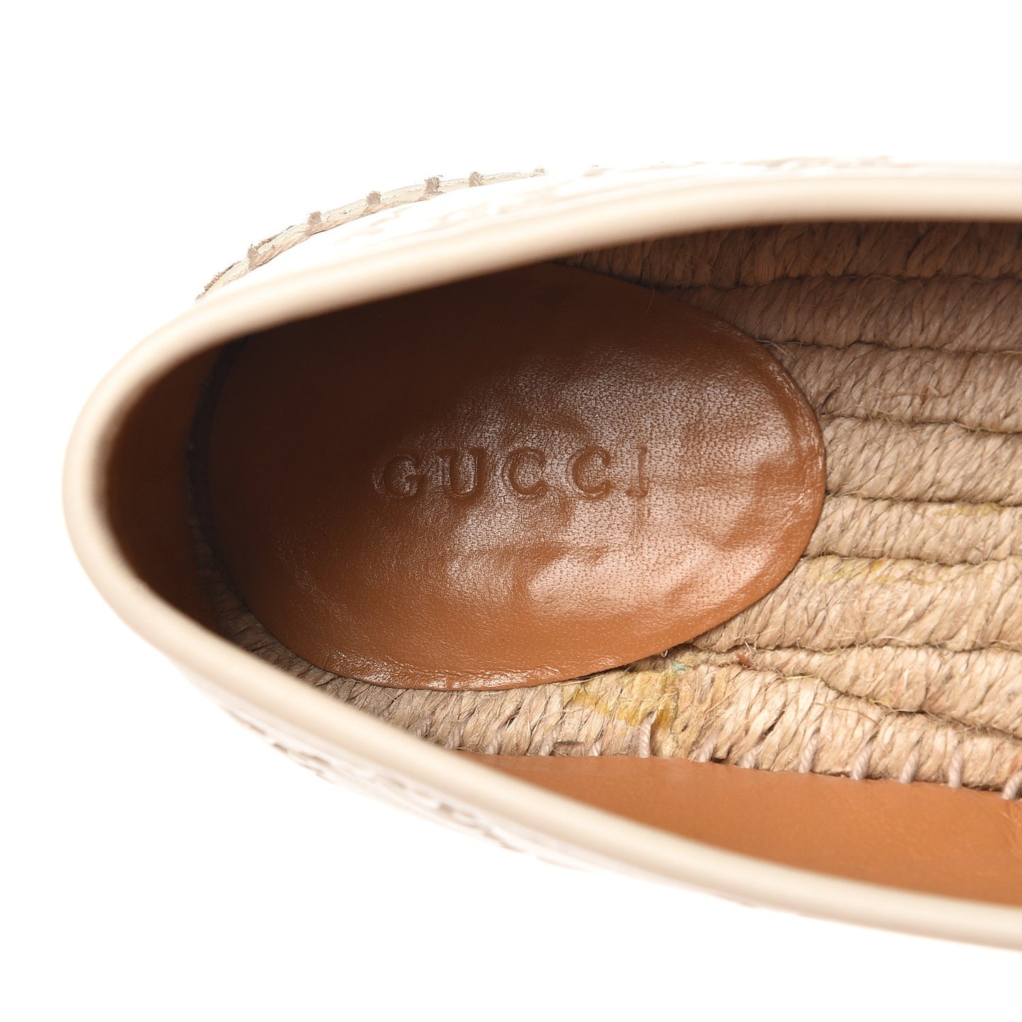 Guccissima Signature Espadrilles 38 Mystic White