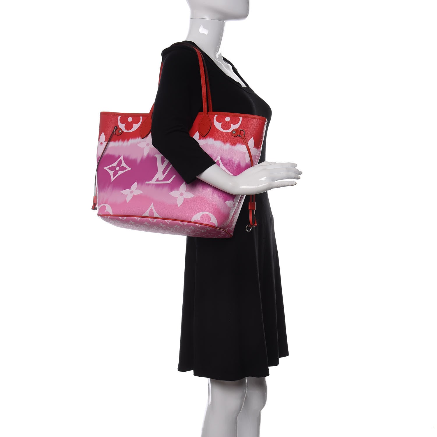 Louis Vuitton Monogram Escale Neverfull MM Rouge 2 of 10