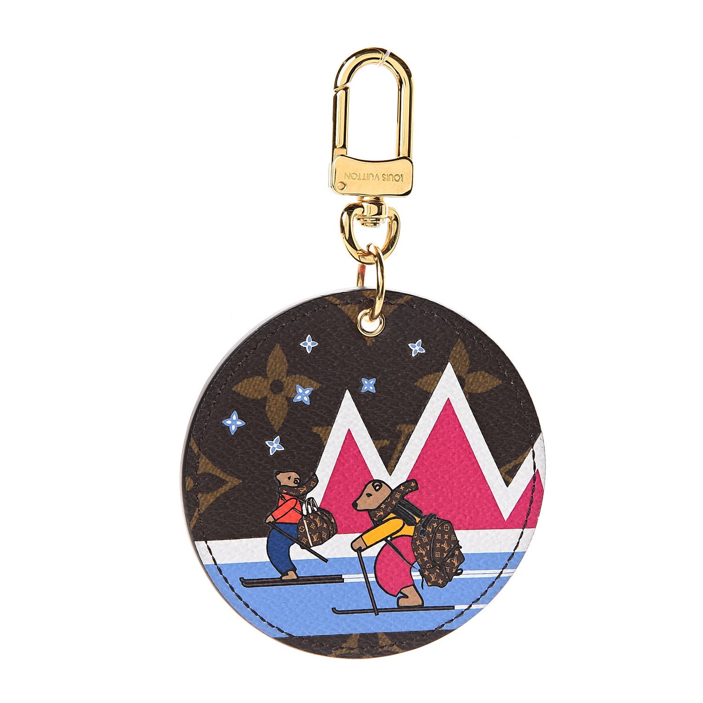 Monogram 2018 Christmas Animation Bears Bag Charm Key Ring