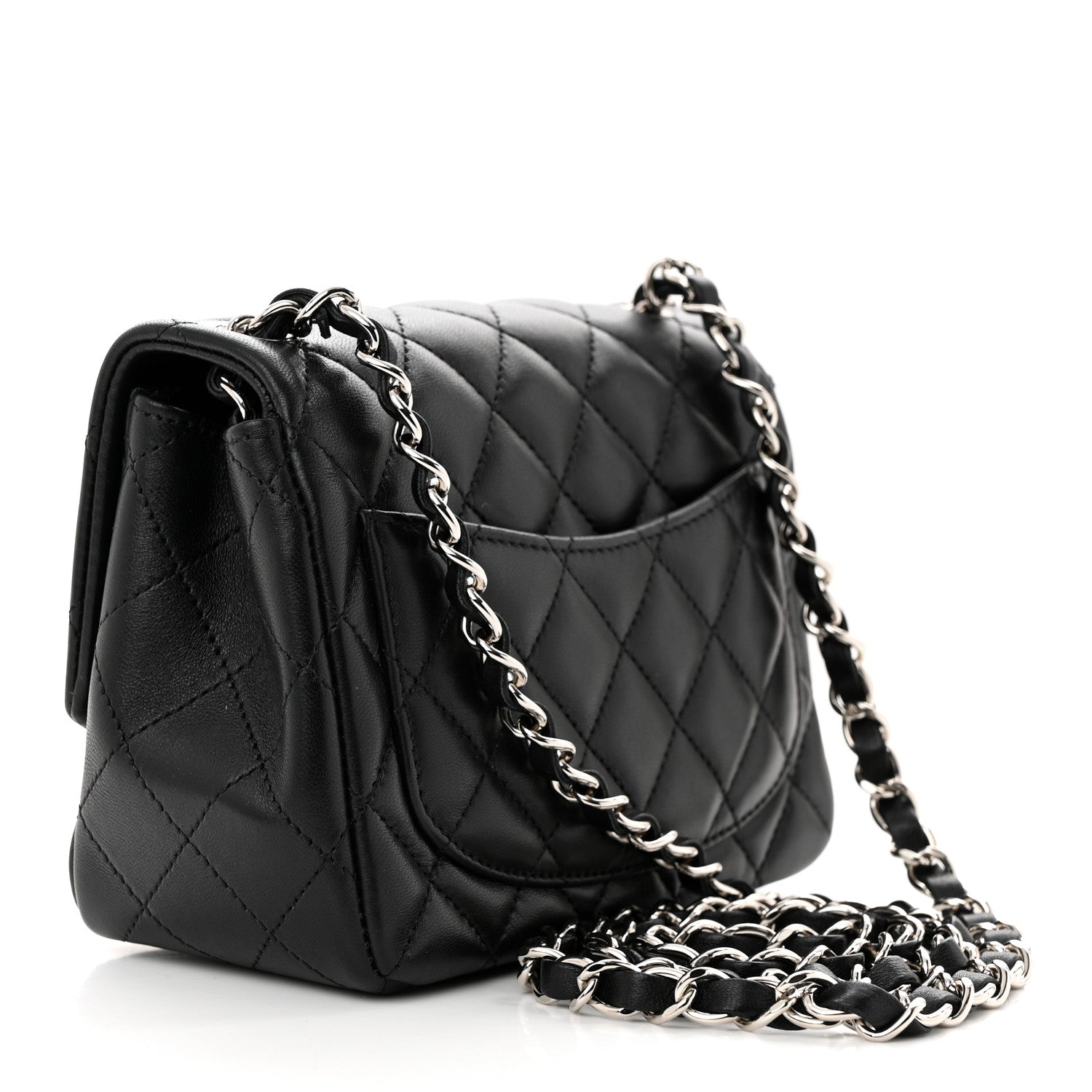 Chanel Lambskin Quilted Mini Square Flap Black 3 of 12