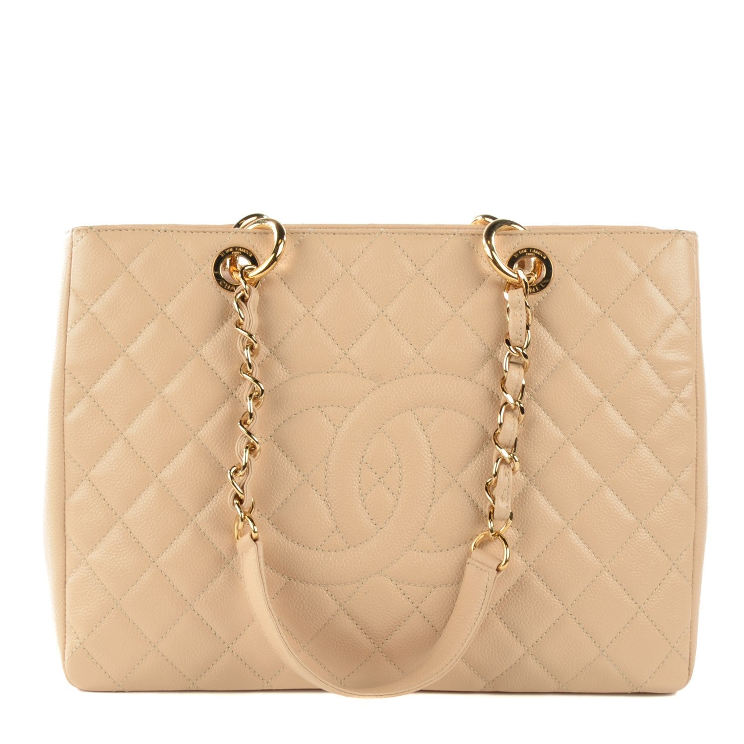 Chanel Caviar Quilted Grand Shopping Tote GST Beige Clair 1 of 7