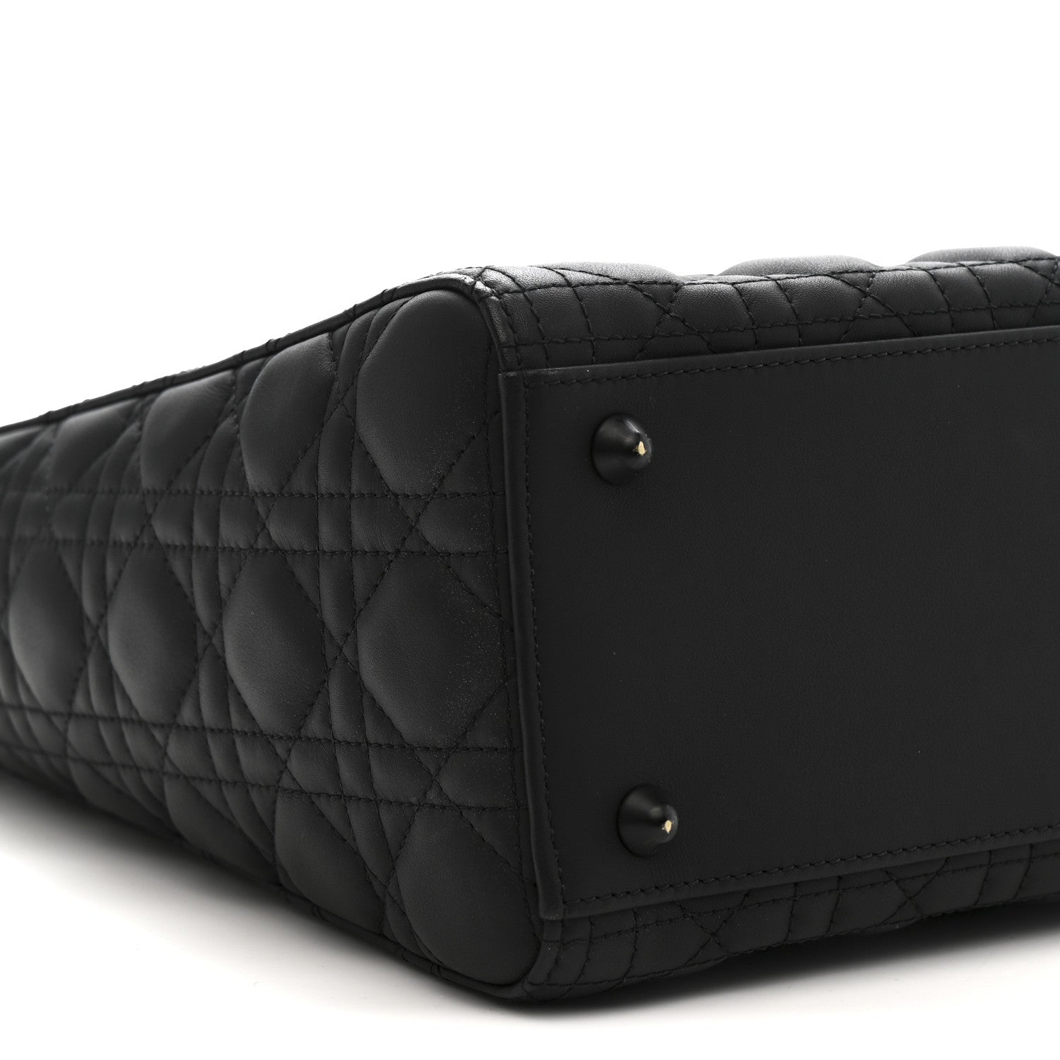 Christian Dior Ultra Matte Calfskin Cannage Large Lady Dior Black 9 of 10