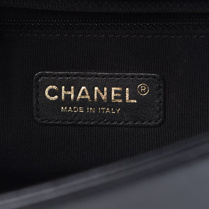 Chanel Metallic Lambskin Quilted New Medium Boy Flap Black 6 of 11