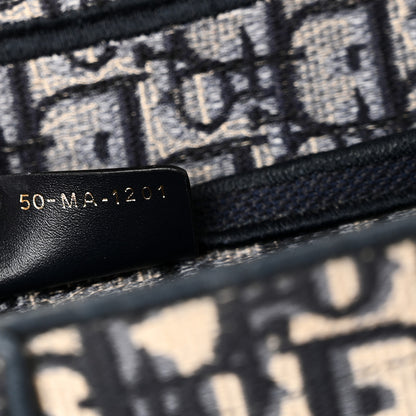 Christian Dior Oblique Embroidered Saddle Bag Blue 7 of 11